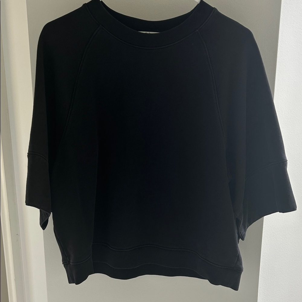 Tibi Black Sweatshirt short sleeve small - Picture 10 of 10